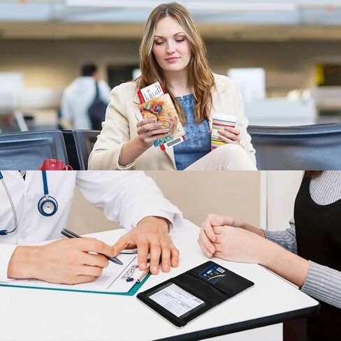 Passport Holder Cover Wallet Vaccine Card Holder Leather Card Case Soccer Or Football Sports Travel Document Organizer in Saudi Arabia