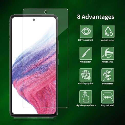 2 Pack for Samsung Galaxy S21 5G / SM-g991u Screen Protector, Tempered-Glass, Micro-curved Edges, Case Friendly, Bubble Free, HD Clear, Easy Installation in Kuwait