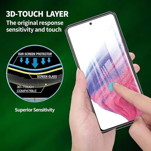 2 Pack for Samsung Galaxy S21 5G / SM-g991u Screen Protector, Tempered-Glass, Micro-curved Edges, Case Friendly, Bubble Free, HD Clear, Easy Installation in Kuwait
