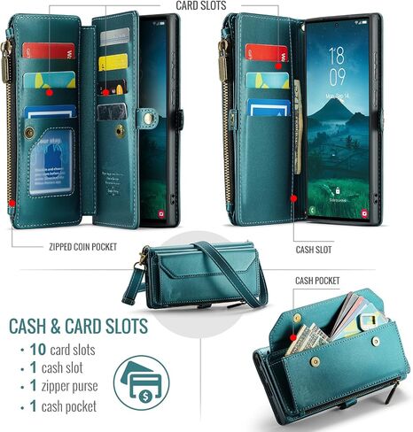 علبة الهاتف ASUWISH لـ Samsung Galaxy S25 Ultra 5G SHIPPER WALLET WALLET مع واقي شاشة زجاجي مقسى و FLIP RFID CORDITAL CARD CELLDER S25ULTRA 25S S 25 25ULTRA GIRS in Saudi Arabia