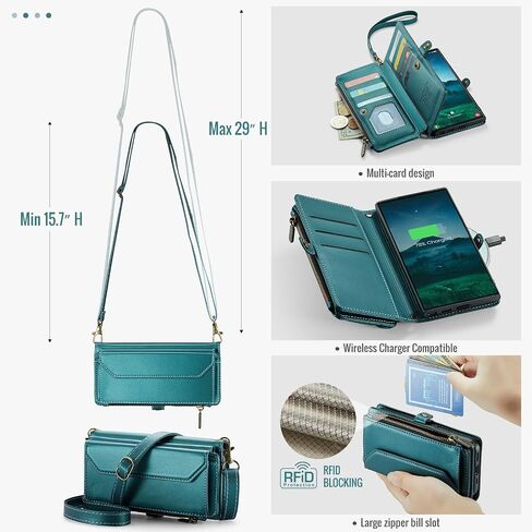 علبة الهاتف ASUWISH لـ Samsung Galaxy S25 Ultra 5G SHIPPER WALLET WALLET مع واقي شاشة زجاجي مقسى و FLIP RFID CORDITAL CARD CELLDER S25ULTRA 25S S 25 25ULTRA GIRS in Saudi Arabia