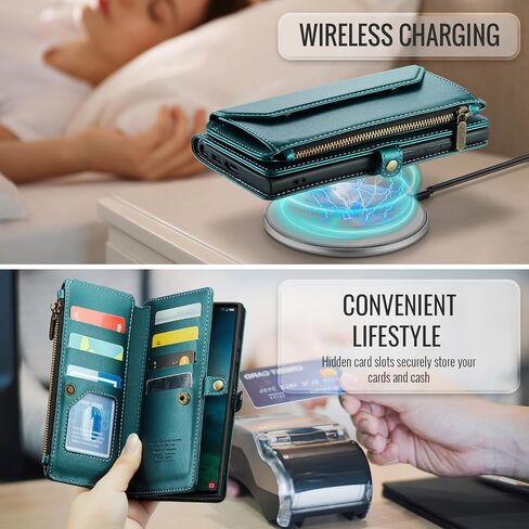 علبة الهاتف ASUWISH لـ Samsung Galaxy S25 Ultra 5G SHIPPER WALLET WALLET مع واقي شاشة زجاجي مقسى و FLIP RFID CORDITAL CARD CELLDER S25ULTRA 25S S 25 25ULTRA GIRS in Saudi Arabia