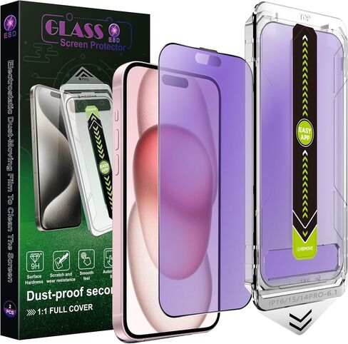 2 حزمة شاشة شاشة الخصوصية غير اللامعة لـ iPhone 16 Pro Max 6.9 بوصة ، وإزالة الغبار التلقائي ، لا توجد فقاعات ، فيلم زجاجي مضاد للتجسس ، تقنية إزالة الغبار التلقائي لتحديد المواقع in Kuwait
