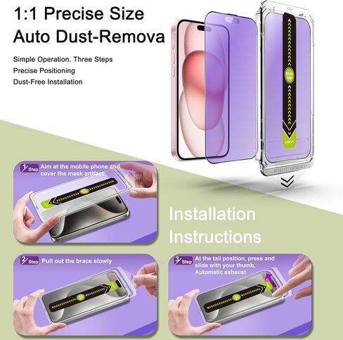 2 حزمة شاشة شاشة الخصوصية غير اللامعة لـ iPhone 16 Pro Max 6.9 بوصة ، وإزالة الغبار التلقائي ، لا توجد فقاعات ، فيلم زجاجي مضاد للتجسس ، تقنية إزالة الغبار التلقائي لتحديد المواقع in Kuwait