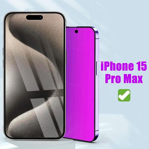 2 Pack Privacy screen protector Compatible with iPhone 13 Pro Max and Compatible with iPhone 14 Plus anti Blue light eye protection Mirror Tempered Glass Gradient Colorful Anti-Spy Anti-Peep in Saudi Arabia