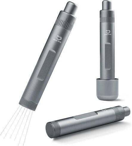 أداة توزيع Meion قابلة للسحب WDT Espresso Tool Espresso Estriprer ، 0.35 مم 6 إبر موزع القهوة مع 6 إبر قابلة للاستبدال ، وملحقات آلة الإسبريسو لباريستا (أسود ، V2) in Kuwait
