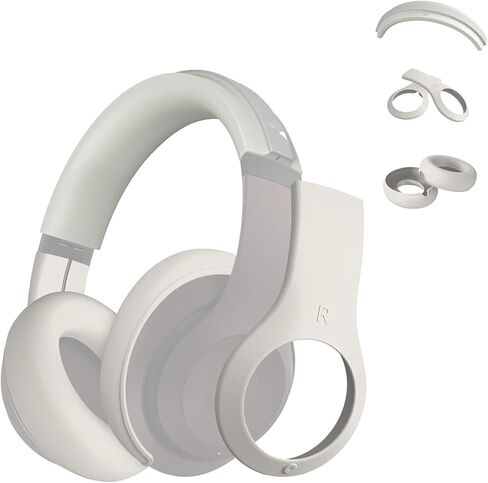 Studio Pro Silicone 3 in 1 Case Cover Set, Anti-Scratch Ear Pad Cover/Shell Cover/Headband Cover for Beats Studio Pro Headphone, Studio Pro Soft Silicone Protector Accessories(Off-White) in Kuwait