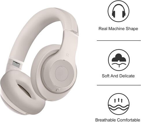 Studio Pro Silicone 3 in 1 Case Cover Set, Anti-Scratch Ear Pad Cover/Shell Cover/Headband Cover for Beats Studio Pro Headphone, Studio Pro Soft Silicone Protector Accessories(Off-White) in Kuwait