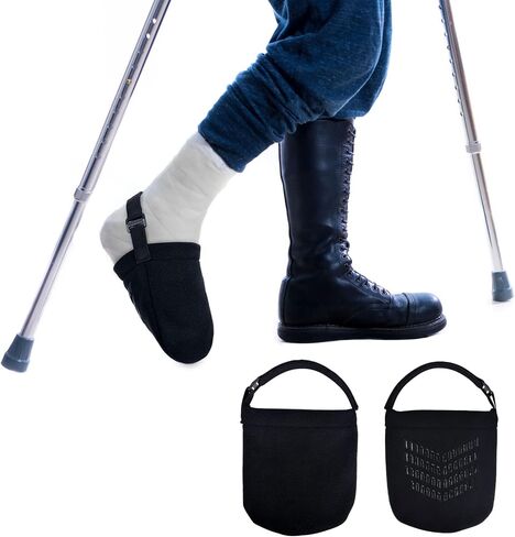 (Upgraded) 2 PCS Protective Cast Socks Toe Covers with Fixed Strap for Foot, Soft Warm Cast Socks Over Cast for Men Women Adults, Adjustable Non-slip Cast Toe Covers Fit for Most Casted Foot in Kuwait