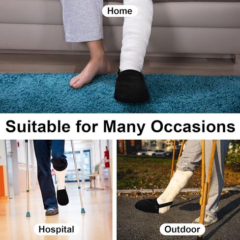 (Upgraded) 2 PCS Protective Cast Socks Toe Covers with Fixed Strap for Foot, Soft Warm Cast Socks Over Cast for Men Women Adults, Adjustable Non-slip Cast Toe Covers Fit for Most Casted Foot in Kuwait