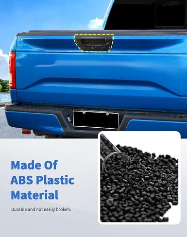 غطاء مقبض الباب الخلفي إطار ديكور لسيارة Ford F150 F-150 2015-2020، إكسسوارات خارجية للسيارة، أسود in Kuwait