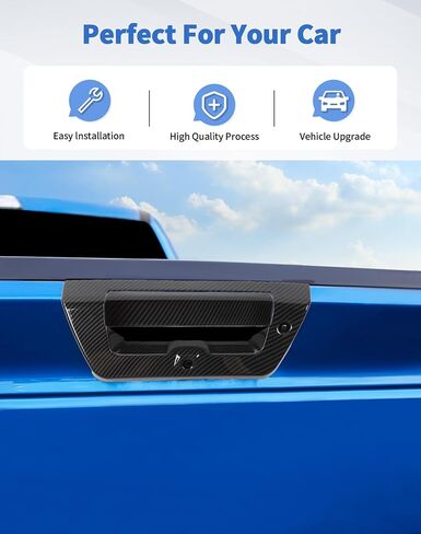 غطاء مقبض الباب الخلفي إطار ديكور لسيارة Ford F150 F-150 2015-2020، إكسسوارات خارجية للسيارة، أسود in Kuwait