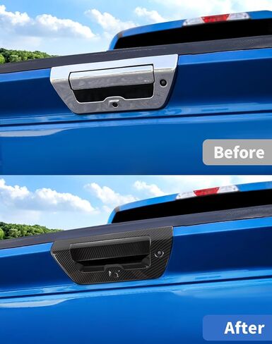 غطاء مقبض الباب الخلفي إطار ديكور لسيارة Ford F150 F-150 2015-2020، إكسسوارات خارجية للسيارة، أسود in Kuwait