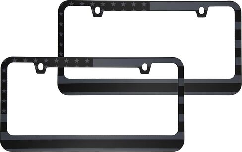 BDK Heavy Duty Rust-Proof Chrome Plated Stainless-Steel Metal Diamond License Plate Frame Universal Size for Car Truck SUV (Pack of 2) in Kuwait