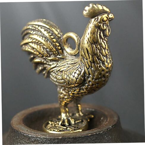 2pcs Wealth Sculpture Organza Bags Rooster Charms Jewelry Necklace Feng Shui Statue Charm Necklace Chinese Zodiac 12 Zodiac Signs Charm Rooster in Jewelry Making Decor Scissors Key in Kuwait