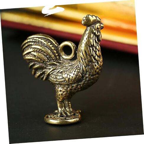 2pcs Wealth Sculpture Organza Bags Rooster Charms Jewelry Necklace Feng Shui Statue Charm Necklace Chinese Zodiac 12 Zodiac Signs Charm Rooster in Jewelry Making Decor Scissors Key in Kuwait