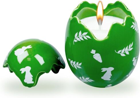 ديكور عيد الفصح - شمعة معطرة بيض عيد الفصح، هدايا عيد الفصح للنساء، شموع اللافندر (8.5 أونصة) in Kuwait