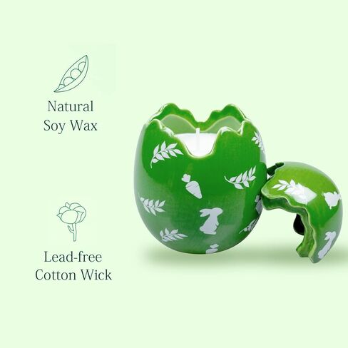 ديكور عيد الفصح - شمعة معطرة بيض عيد الفصح، هدايا عيد الفصح للنساء، شموع اللافندر (8.5 أونصة) in Kuwait