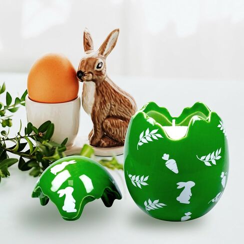 ديكور عيد الفصح - شمعة معطرة بيض عيد الفصح، هدايا عيد الفصح للنساء، شموع اللافندر (8.5 أونصة) in Kuwait