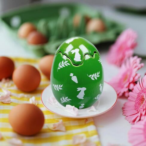 ديكور عيد الفصح - شمعة معطرة بيض عيد الفصح، هدايا عيد الفصح للنساء، شموع اللافندر (8.5 أونصة) in Kuwait