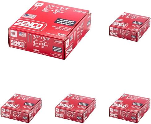 Senco L10BABN 18 مقياس × 1/4 بوصة تاج × 5/8 بوصة دبابيس مجلفنة كهربائية (5000 لكل صندوق) in Kuwait