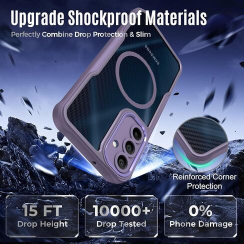 Dahkoiz for Samsung Galaxy A16 5G Phone Case مع واقي شاشة الخصوصية ، متوافق مع Magsafe ، وحماية الكاميرا ، وحماية مسرح 15 قدمًا نحيفًا ومغناطيسيًا خفيفًا ، أسود in Kuwait