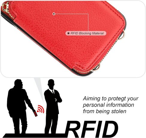 Bocasal RFID Blocking Wallet Case for iPhone 16 Plus, Adjustable Crossbody Zipper Purse Case Card Holder with Kickstand Detachable Wrist Strap, PU Leather Flip Folio Case 6.7 Inch 5G (Mint Green) in Kuwait