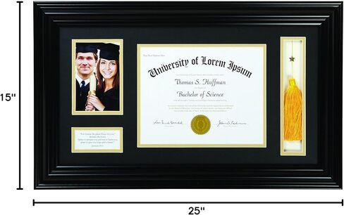 Creative Brands Heartfelt - Inspirational Keepsake Diploma and Photo Frame, 15 x 25-Inch, Black - Jeremiah 29:11 in Saudi Arabia