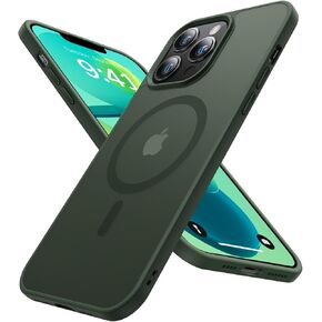 Magnetic for iPhone 13 Pro Max Case [Compatible with MagSafe] [10FT Military Grade Drop Tested] Slim Translucent Matte Case for iPhone 13 Pro Max Phone Case, Deep Green(6.7") in Saudi Arabia