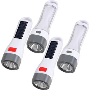 TANSOREN Solar LED Flashlight for Power Outages, Rechargeable Camping Flashlights with High Lumens, 5 Modes, Powerful and Bright Tactical Flash Light for Emergency, Outdoor, Home Use in Kuwait