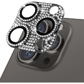 for iPhone 14 Pro and iPhone 14 Pro Max Camera Lens Protector, Bling 3D Rhinestone Sparkle Diamond 9H Tempered Glass Camera Cover Anti Scratch Shockproof Lens Screen Full Protective Cover