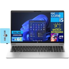 HP ProBook 450 G10 15.6" Home & Business Laptop (10-Core Intel i5-1334U, 32GB RAM, 1TB PCIe SSD, Intel Iris Xe, Fingerprint, Backlit Keyboard, Win 11 Pro) w/Hub USB Port Expander