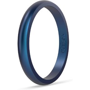 Enso Rings Halo Elements Silicone Ring – Stackable Wedding Engagement Band – Thin Minimalist Band – 2.54mm Wide, 1.5mm Thick in Kuwait