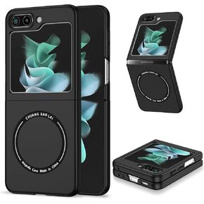 Compatible with Magsafe Case for Samsung Galaxy Z Flip 5 Case, Luxury Magnetic Anti Scratch Slim Case with Hinge Protection Protective Cover for Samsung Galaxy Z Flip 5.Case Blue