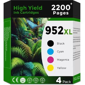 902XL Black Color Combo Pack Compatible Ink Cartridge Replacement for HP 902 XL 902XL (4-Pack) Work with Officejet Pro 6978 6968 6970 6968 6962 6975 6960 6950 6954 6951 6956 6961 6963 6964 Printer