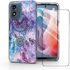 DDTKZC for Motorola Moto G 5G 2024 Phone Case Tempered Glass Protector and Double Layer Shockproof Case (Wiccan, for Moto G 5G 2024)