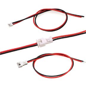 JST MX 1.25mm 4 Pin Connector, 20 PCS Male Plug and 20 PCS Female Socket, Micro Wire Connectors with 100mm Extension Cable AWG 26