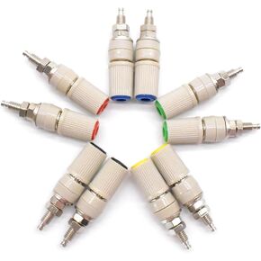 10Pcs 4mm Banana Jack Female Panel Mount Banana Socket Binding Post Terminals Connectors Adapter for for 4mm Banana Plug Connectors Test Probe Conversion Amplifier Speaker