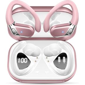 Wireless Earbuds, Bluetooth 5.4 headphones Sport with ENC Noise Cancelling Mic, 50 Playback Over-Ear Buds Deep Bass, Earphones with Earhooks, IP7 Waterproof Fitness Headset for Gym Running Workout