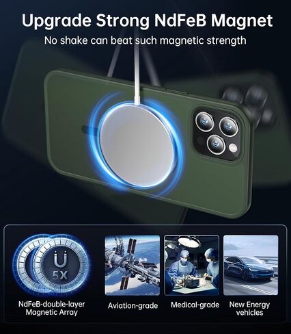 Magnetic for iPhone 13 Pro Max Case [متوافق مع Magsafe] [10 أقدام تم اختبار قطرة من الدرجة العسكرية] حالة غير لامعة شفافة نحيفة لحالة هاتف iPhone 13 Pro Max ، Hot Pink (6.7 ") in Saudi Arabia