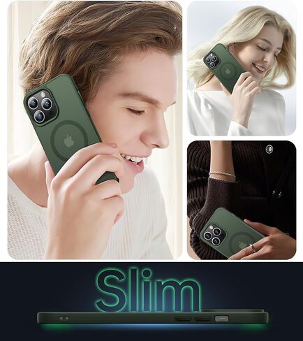 Magnetic for iPhone 13 Pro Max Case [متوافق مع Magsafe] [10 أقدام تم اختبار قطرة من الدرجة العسكرية] حالة غير لامعة شفافة نحيفة لحالة هاتف iPhone 13 Pro Max ، Hot Pink (6.7 ") in Saudi Arabia