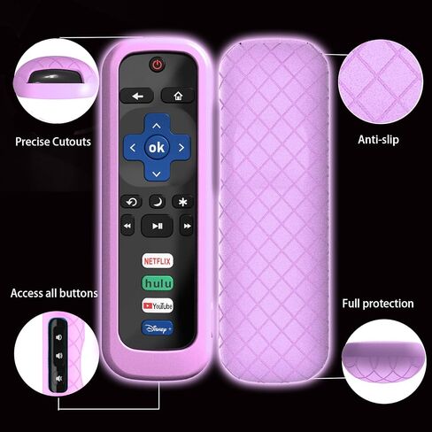 2Pack Cover for Roku Stick Remote, Case Compatible with Hisense TV Controller, Silicone Sleeve for TCL Smart TV Control Holder Glow in The Dark Green Blue in Kuwait