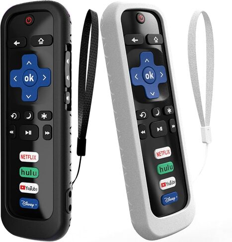 2Pack Cover for Roku Stick Remote, Case Compatible with Hisense TV Controller, Silicone Sleeve for TCL Smart TV Control Holder Glow in The Dark Green Blue in Kuwait