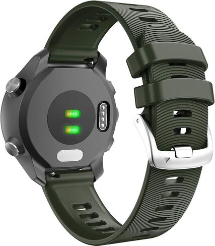 ANCOOL for Garmin Forerunner 245/645/55 Watch Band, 20mm Silicone Sport Watch Band Compatible with Garmin Vivoactive 3/Vivoavtive 5/Venu/Venu SQ 2,for Galaxy Watch 7/6/5/4(Black) in Kuwait