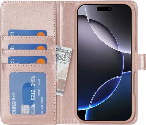 حالة Zouzt لـ iPhone 16 Pro Max 6.9 بوصة ، 2 في 1 محفظة قابلة للفصل مع حامل البطاقة لـ Magsafe Magsafe Magnetic Wireless Charging Pu Leather Folio Folio Kickstand Cover Women in Kuwait