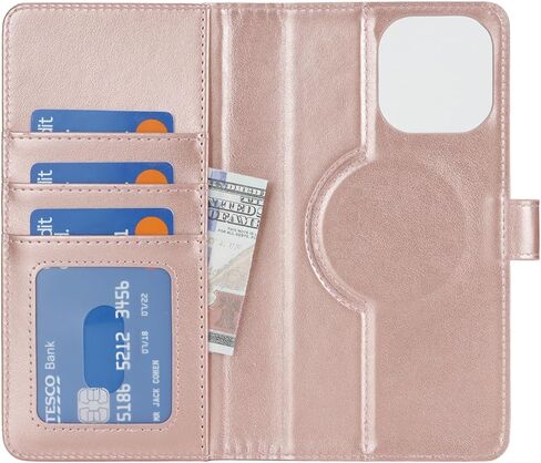 حالة Zouzt لـ iPhone 16 Pro Max 6.9 بوصة ، 2 في 1 محفظة قابلة للفصل مع حامل البطاقة لـ Magsafe Magsafe Magnetic Wireless Charging Pu Leather Folio Folio Kickstand Cover Women in Kuwait