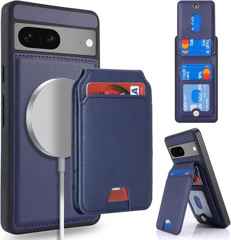 for Google Pixel 7a case with Credit Card Holder, fits Pixel 7a Phone Leather Case Wallet for Women Compatible Wallet Detachable 2-in-1 for Men-White Leopard in Kuwait