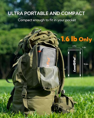 Portable Solar Panel, LUMOPAL 40W Foldable Solar Panel with USB-C PD 40W,5V USB-A QC3.0, DC18-20V Ports, Folding Solar Panel for Traveling Camping Backpacking Compatible with Phone iPad Power Station in Saudi Arabia