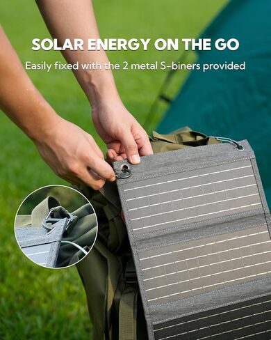 Portable Solar Panel, LUMOPAL 40W Foldable Solar Panel with USB-C PD 40W,5V USB-A QC3.0, DC18-20V Ports, Folding Solar Panel for Traveling Camping Backpacking Compatible with Phone iPad Power Station in Saudi Arabia