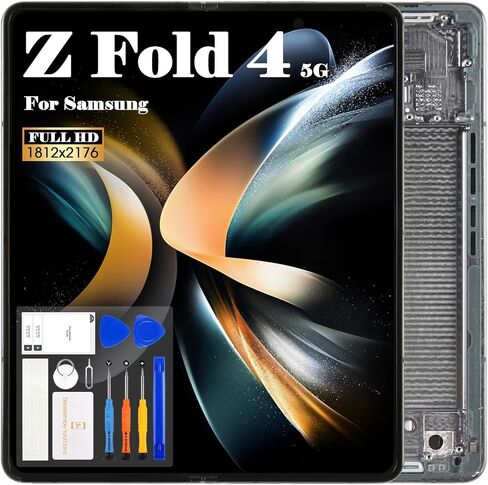 Original for Samsung Galaxy Z Fold 4 Inner Foldable Screen Replacement for Galaxy Z Fold 4 SM-F936B SM-F936U SM-F936N SM-F936W LCD Display Touch Screen Digitizer Assembly (with Frame) (Black) in Kuwait